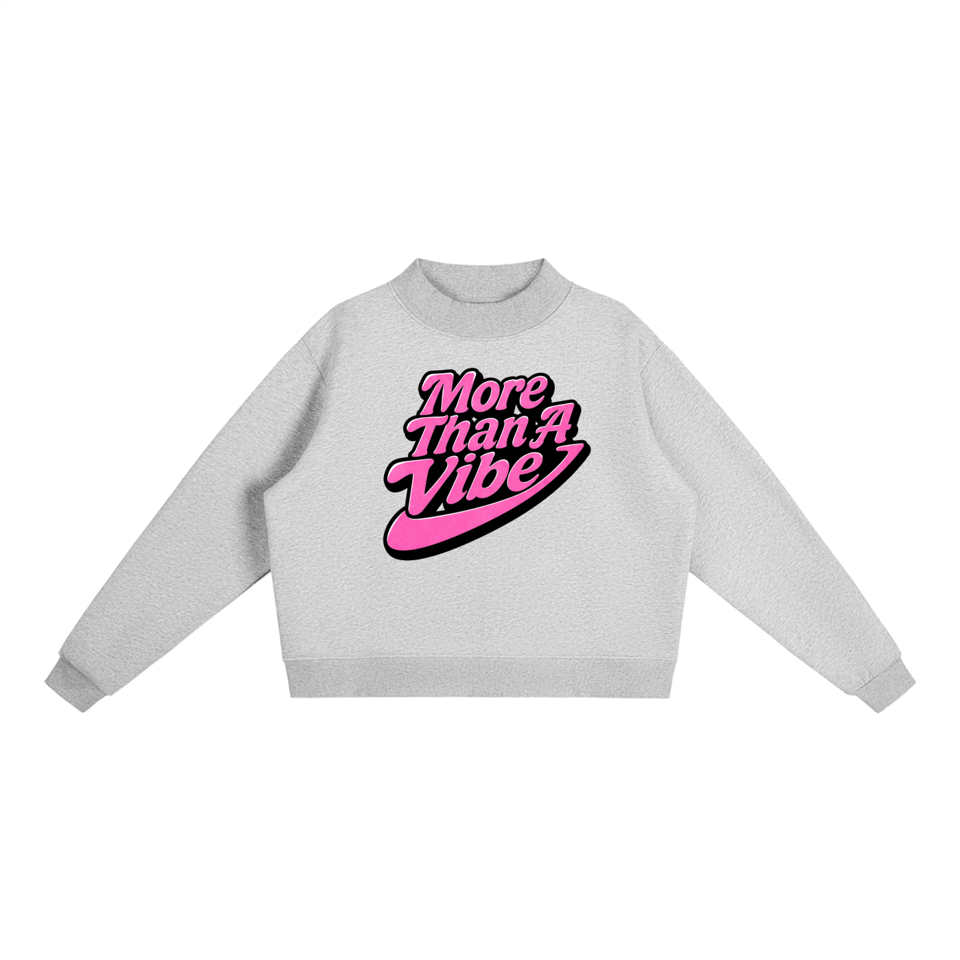 Essential Fleece Mock-Neck Crew Sweatshirt