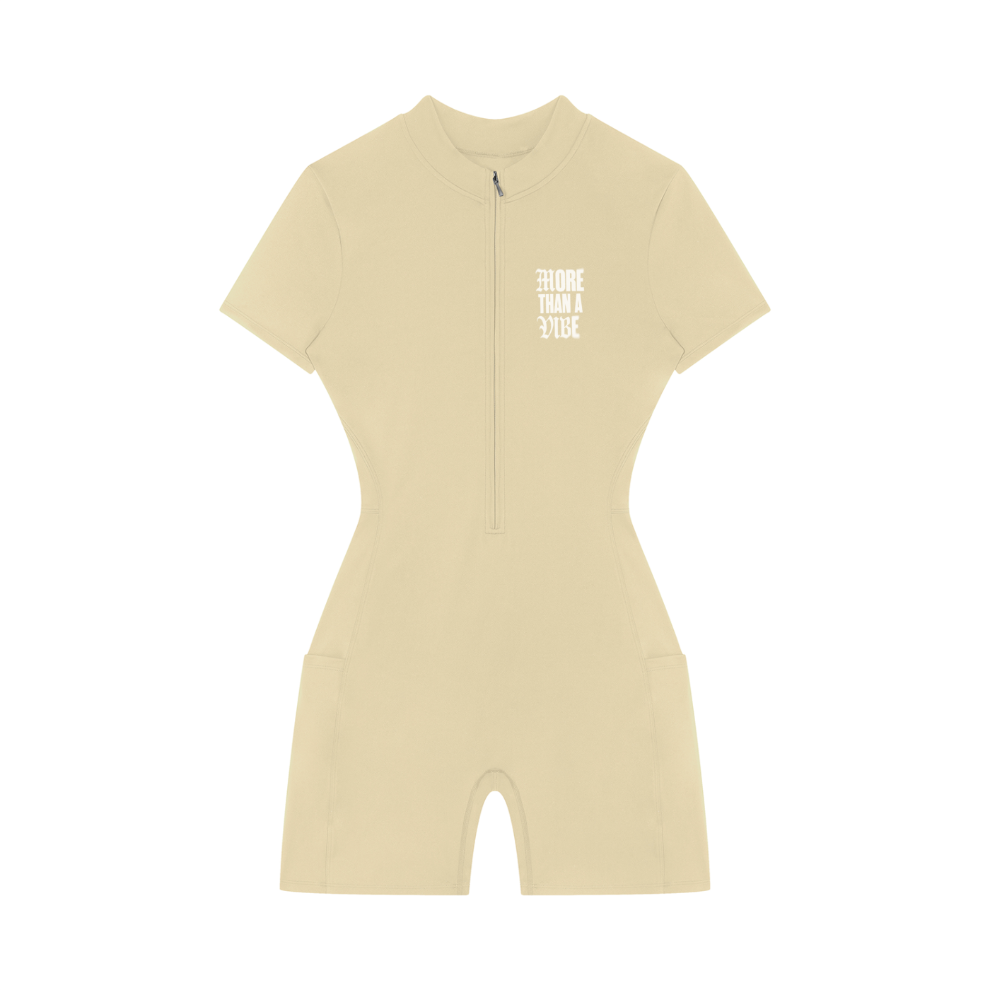 Women's Quarter-Zip Short Sleeve Romper