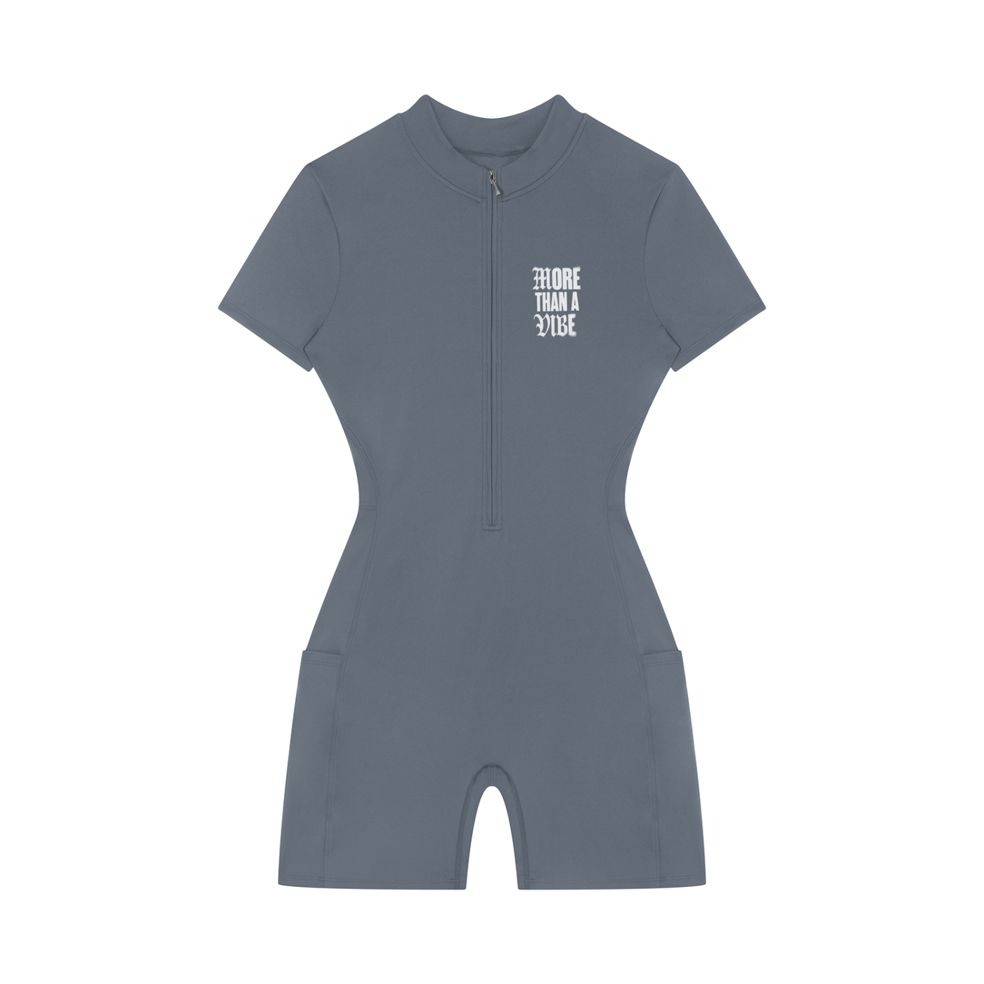 Women's Quarter-Zip Short Sleeve Romper