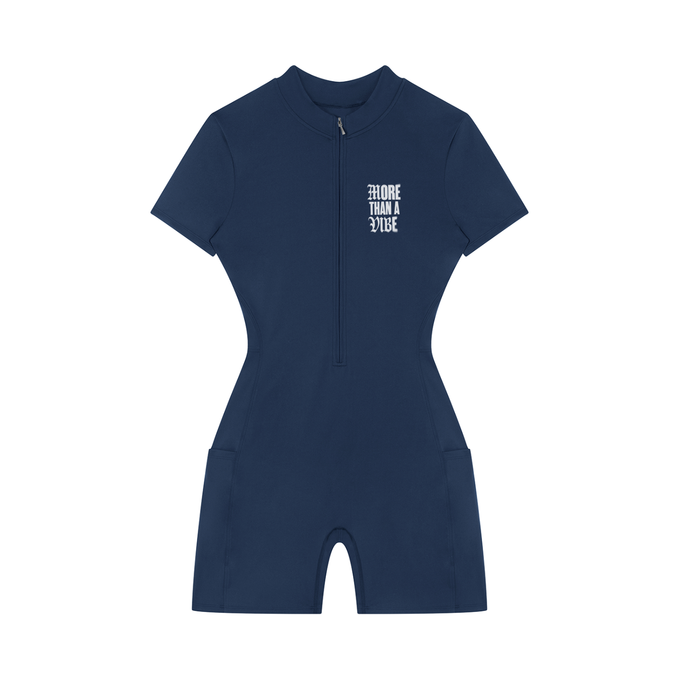 Women's Quarter-Zip Short Sleeve Romper
