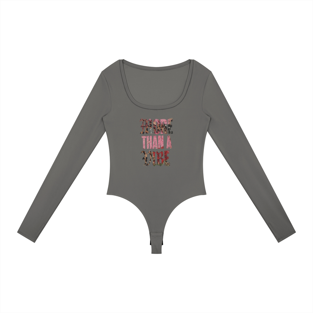 MTAV - Pink Cheetah Long Sleeve Yoga Bodysuit