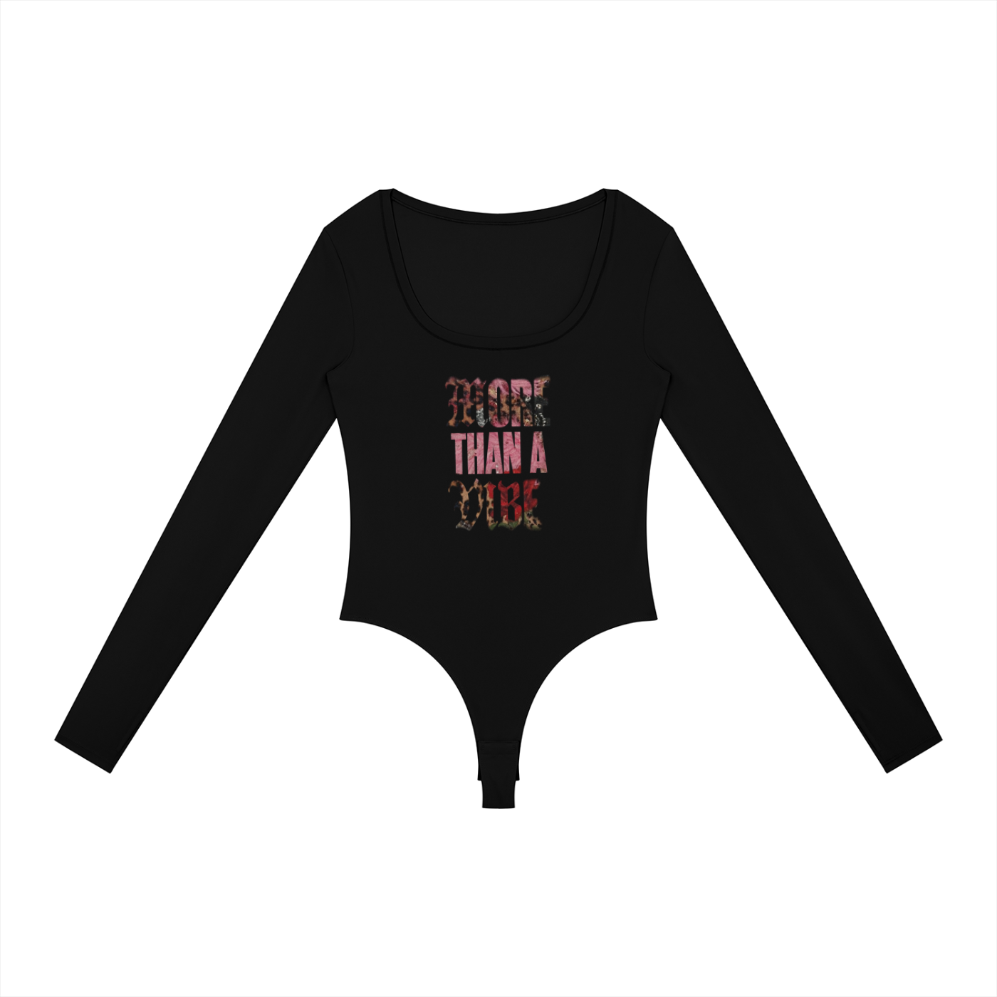 MTAV - Pink Cheetah Long Sleeve Yoga Bodysuit