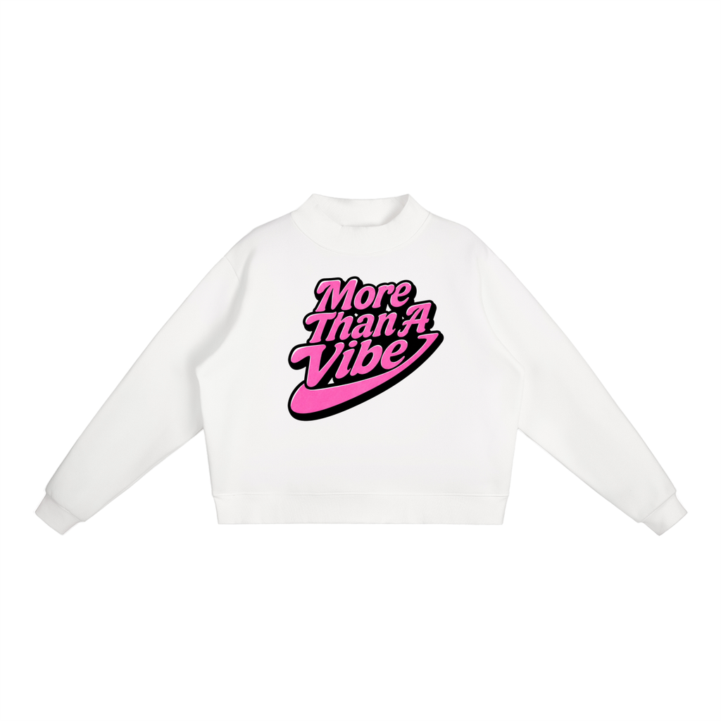 Essential Fleece Mock-Neck Crew Sweatshirt