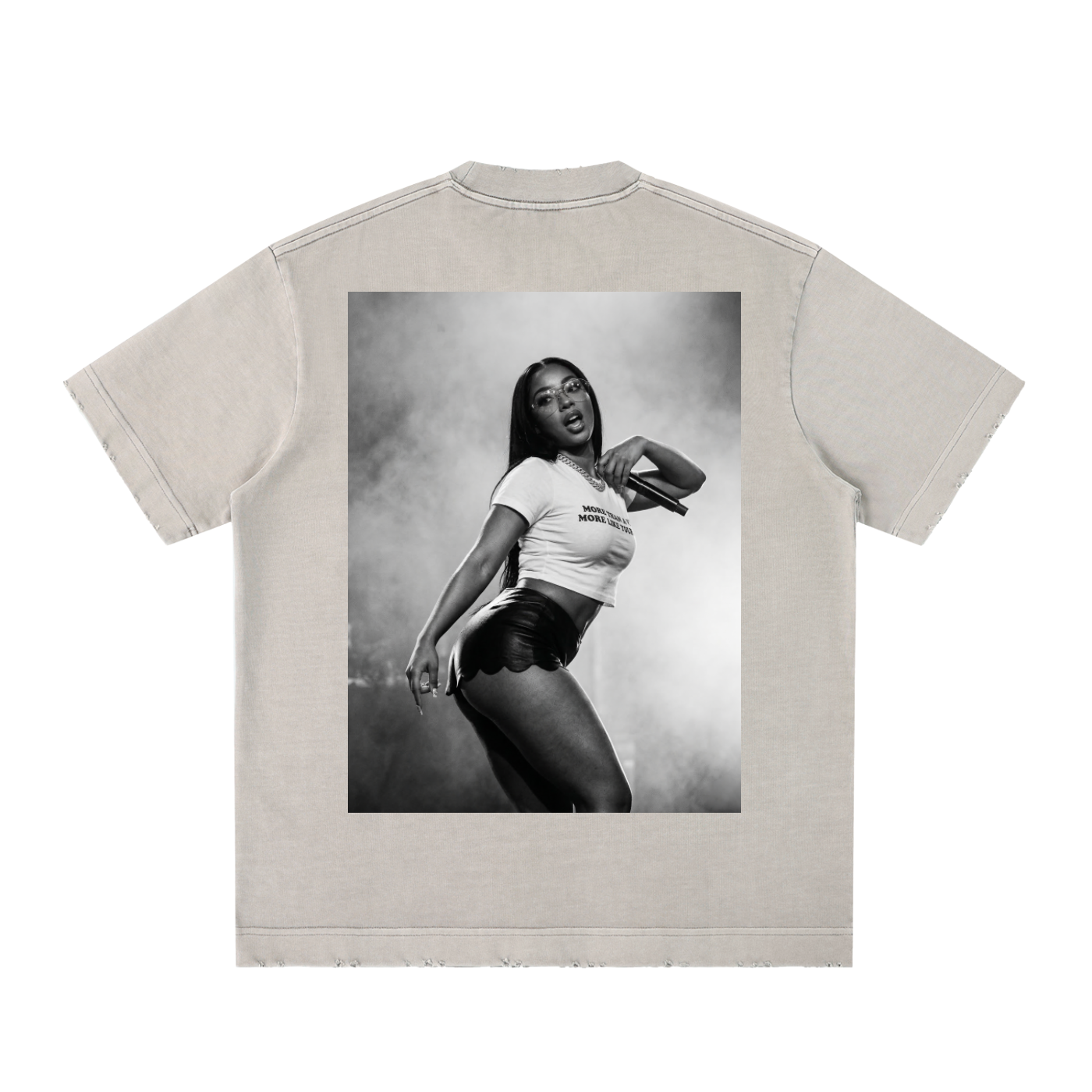 Heavyweight Vintage Washed Frayed T-Shirt