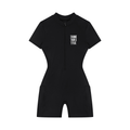 Women's Quarter-Zip Short Sleeve Romper