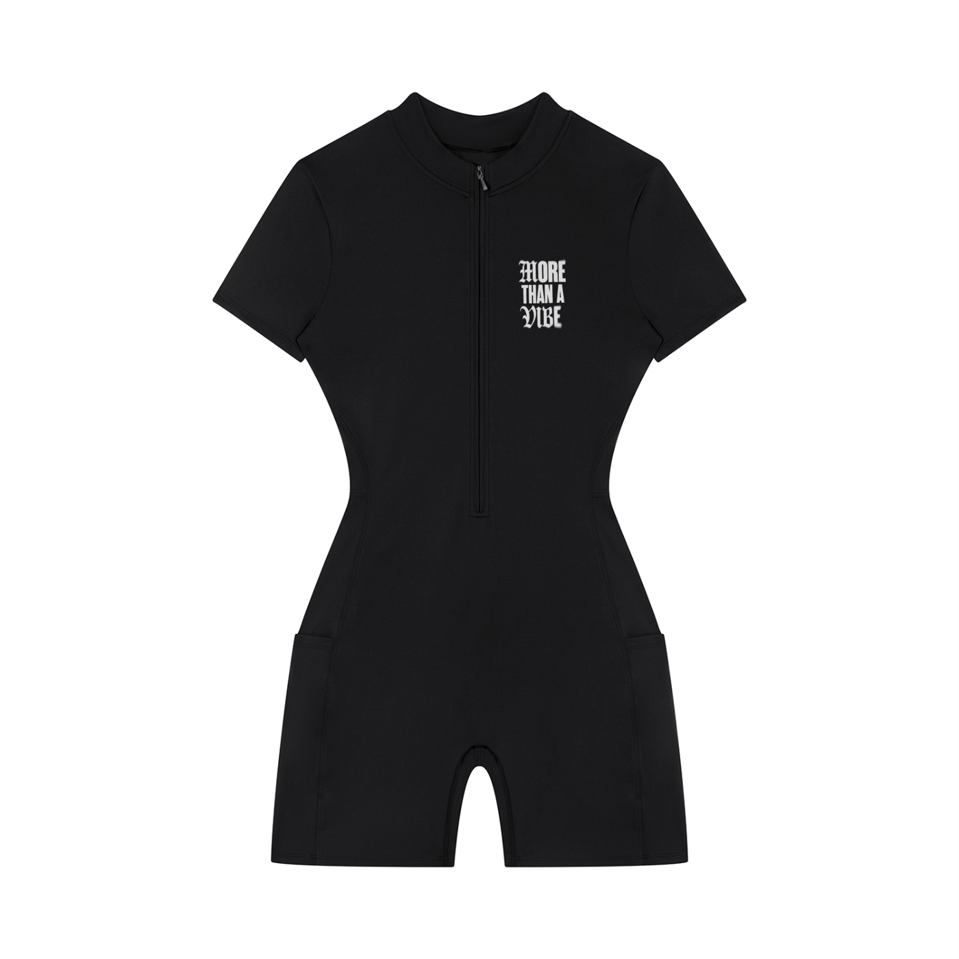 Women's Quarter-Zip Short Sleeve Romper